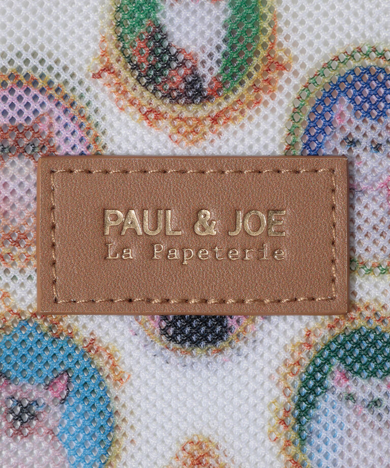 PAUL&JOE「プリントメッシュフラットポーチ／ポール＆ジョー」|ポーチ|