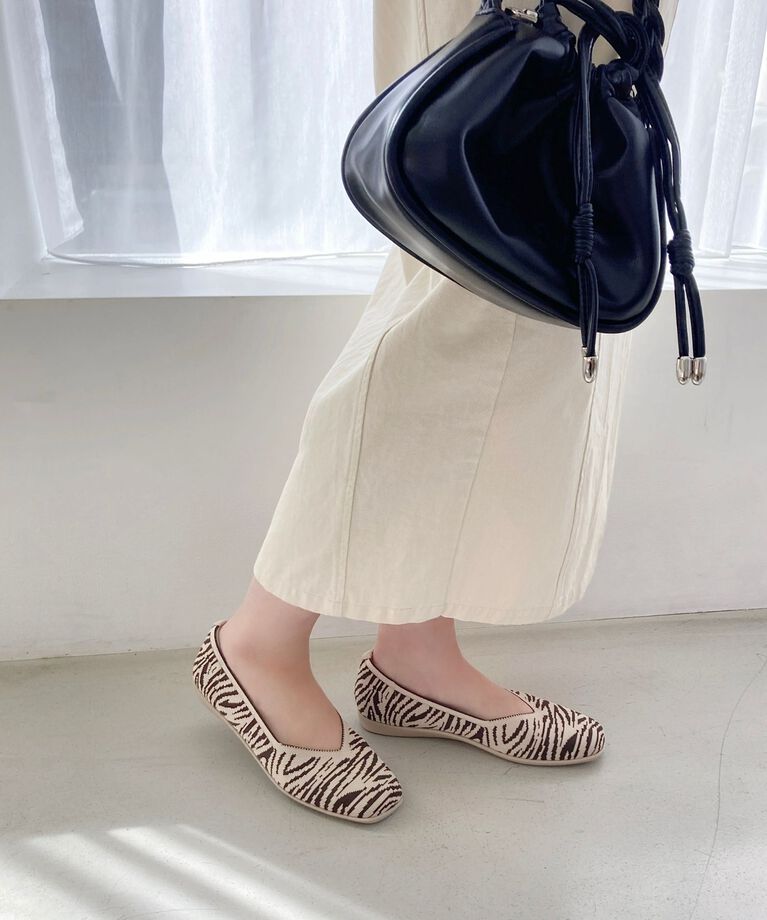 ORiental TRaffic「【ウォッシャブル】ニットパンプス/R-3215 軽量 フラット ニット 通気性 人気 売れてる トレンド 柔らかい」|パンプス|