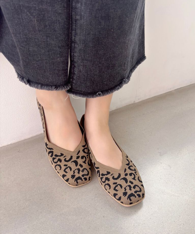 ORiental TRaffic「【ウォッシャブル】ニットパンプス/R-3215 軽量 フラット ニット 通気性 人気 売れてる トレンド 柔らかい」|パンプス|BROWN
