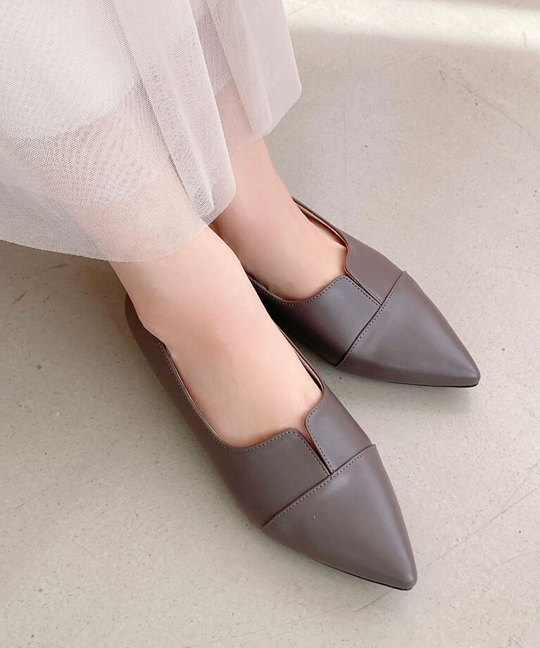ORiental TRaffic「【WEB限定】メタリックラインフラットパンプス/45303」|パンプス|GREY
