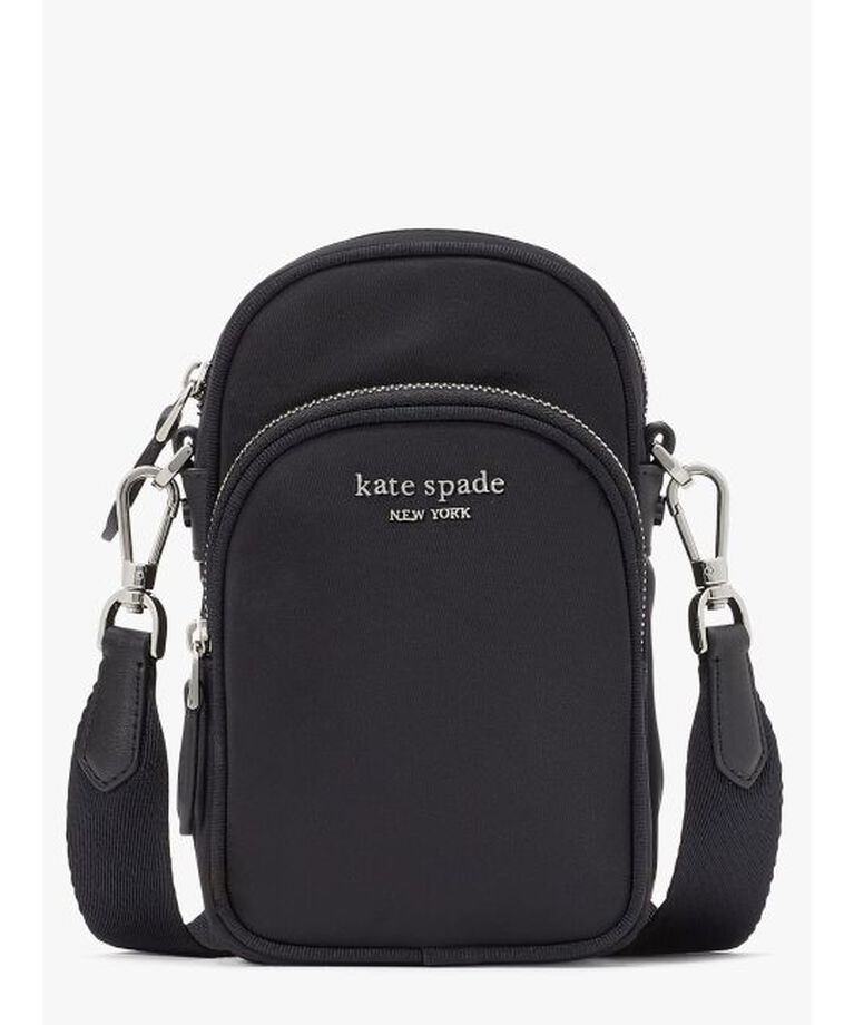 kate spade new york「サム KSNYL ナイロン ノース サウス フォン クロスボディ」|モバイルケース|BLACK