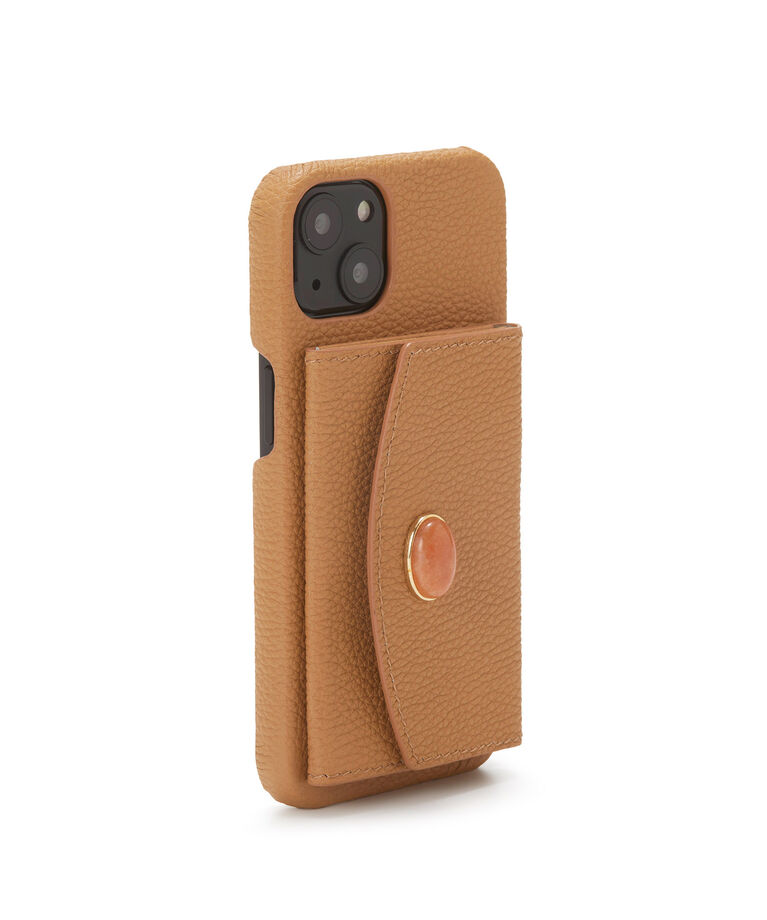 TOPKAPI 「【TOPKAPI】 gemdrops ジェムドロップ  ミニエンボスレザー 天然石 モバイルケース（i phone13) 」|モバイルケース|