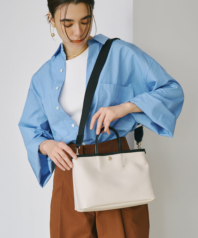 TOPKAPI BREATH「【Breath TOPKAPI】RIPPLE リプル ショルダー付き シンプル ミニ トートバッグ」|ショルダー・メッセンジャー|