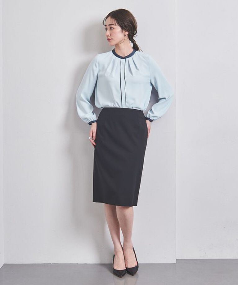 UNITED ARROWS「バイカラー パイピング ブラウス」|シャツ・ブラウス|
