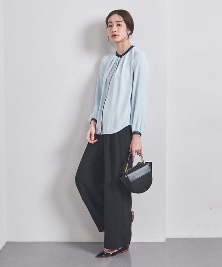 UNITED ARROWS「バイカラー パイピング ブラウス」|シャツ・ブラウス|