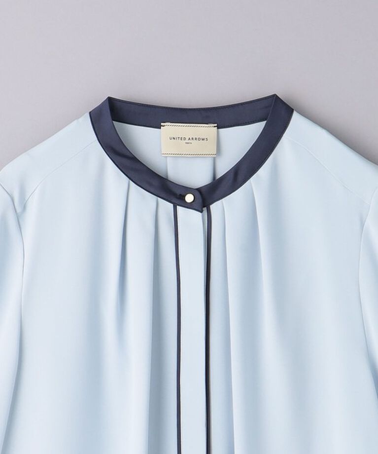 UNITED ARROWS「バイカラー パイピング ブラウス」|シャツ・ブラウス|