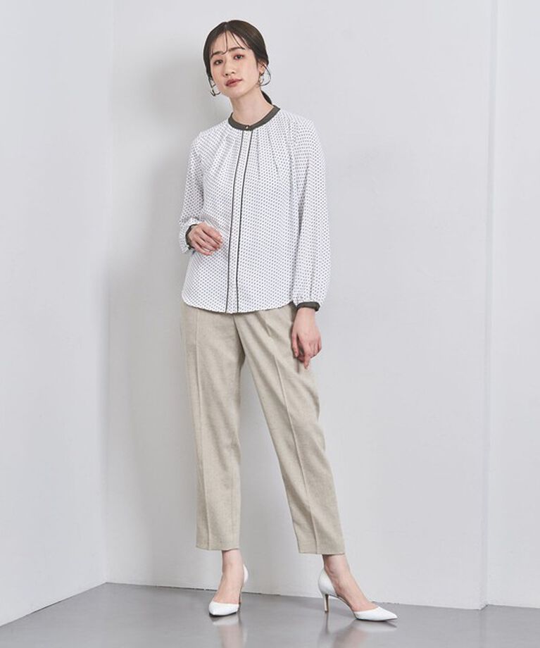 UNITED ARROWS「バイカラー パイピング ブラウス」|シャツ・ブラウス|