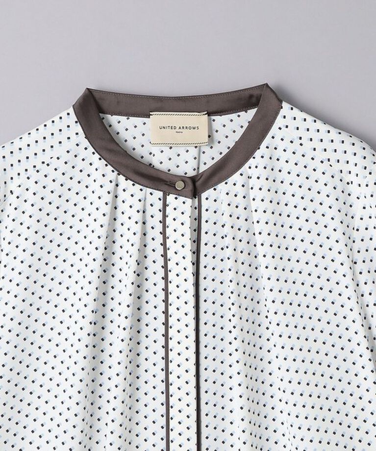 UNITED ARROWS「バイカラー パイピング ブラウス」|シャツ・ブラウス|
