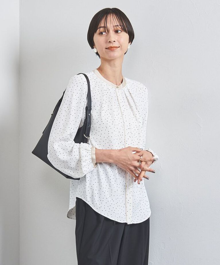 UNITED ARROWS「バイカラー パイピング ブラウス」|シャツ・ブラウス|