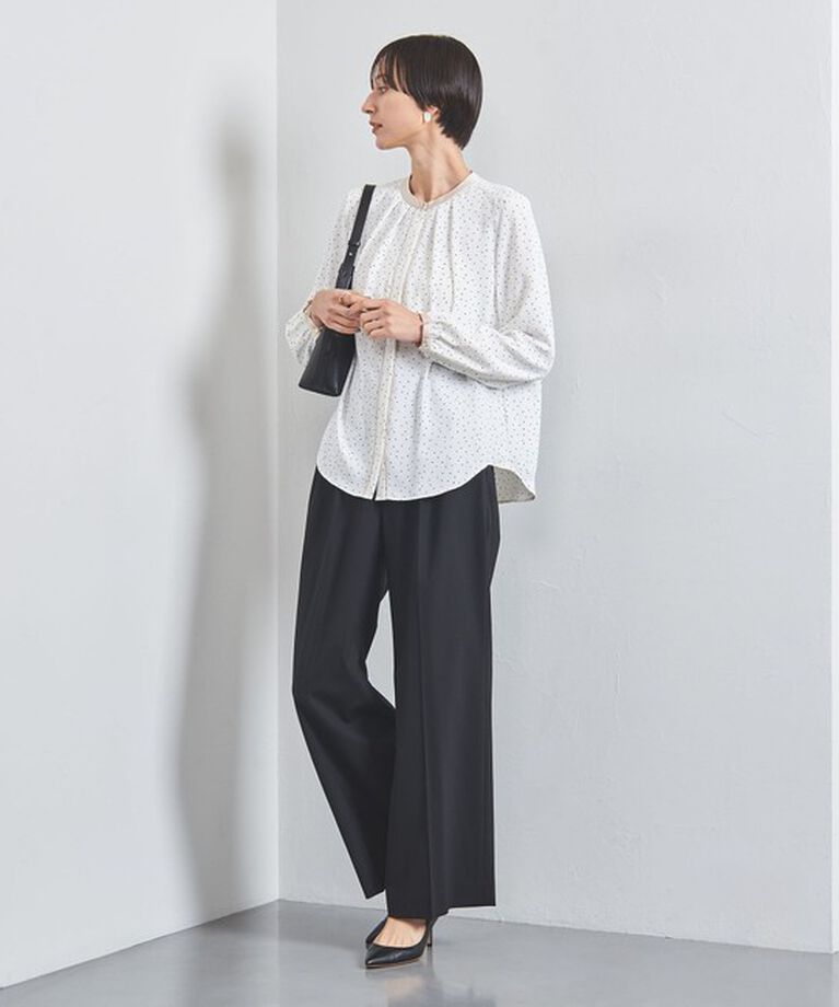 UNITED ARROWS「バイカラー パイピング ブラウス」|シャツ・ブラウス|
