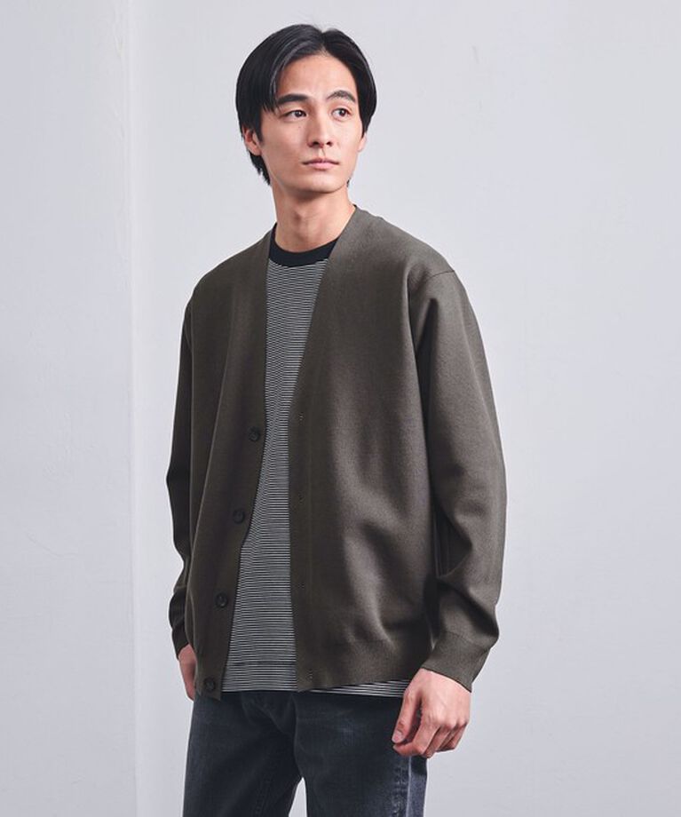 UNITED ARROWS「4シーズンズ ミラノリブ カーディガン ーウォッシャブルー」|カーディガン|