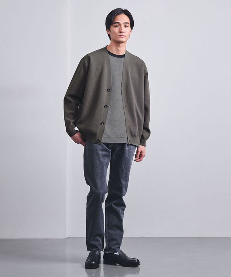 UNITED ARROWS「4シーズンズ ミラノリブ カーディガン ーウォッシャブルー」|カーディガン|