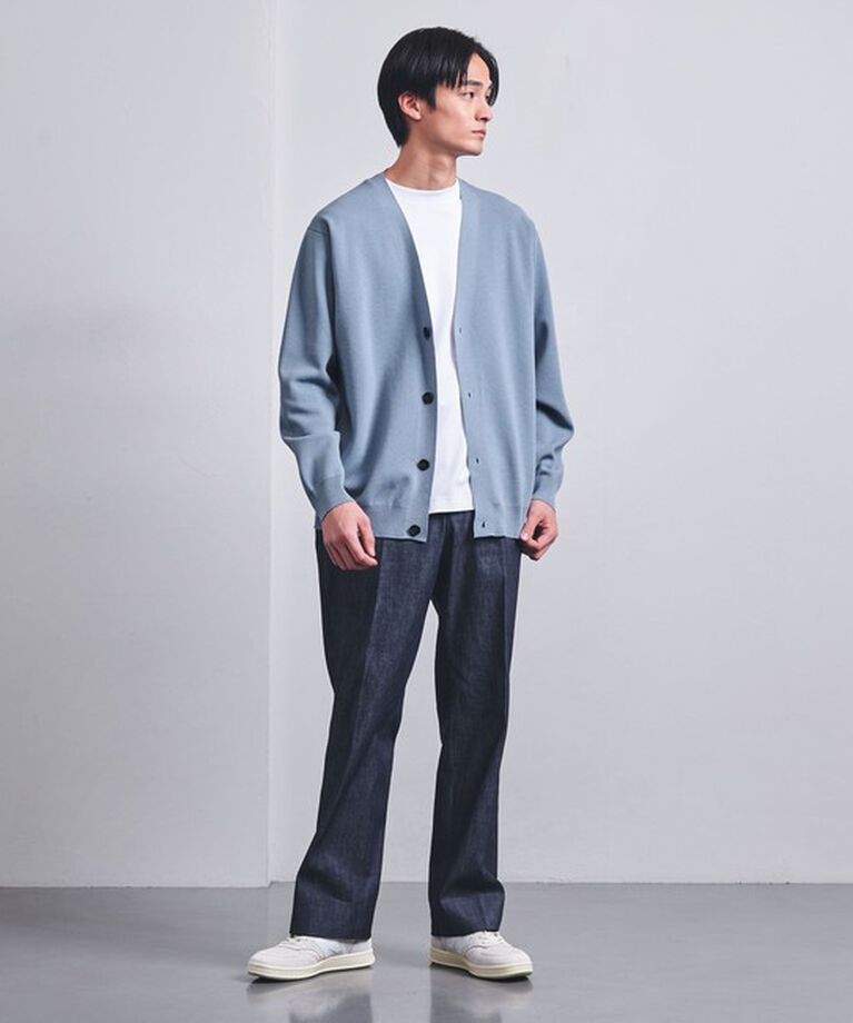 UNITED ARROWS「4シーズンズ ミラノリブ カーディガン ーウォッシャブルー」|カーディガン|