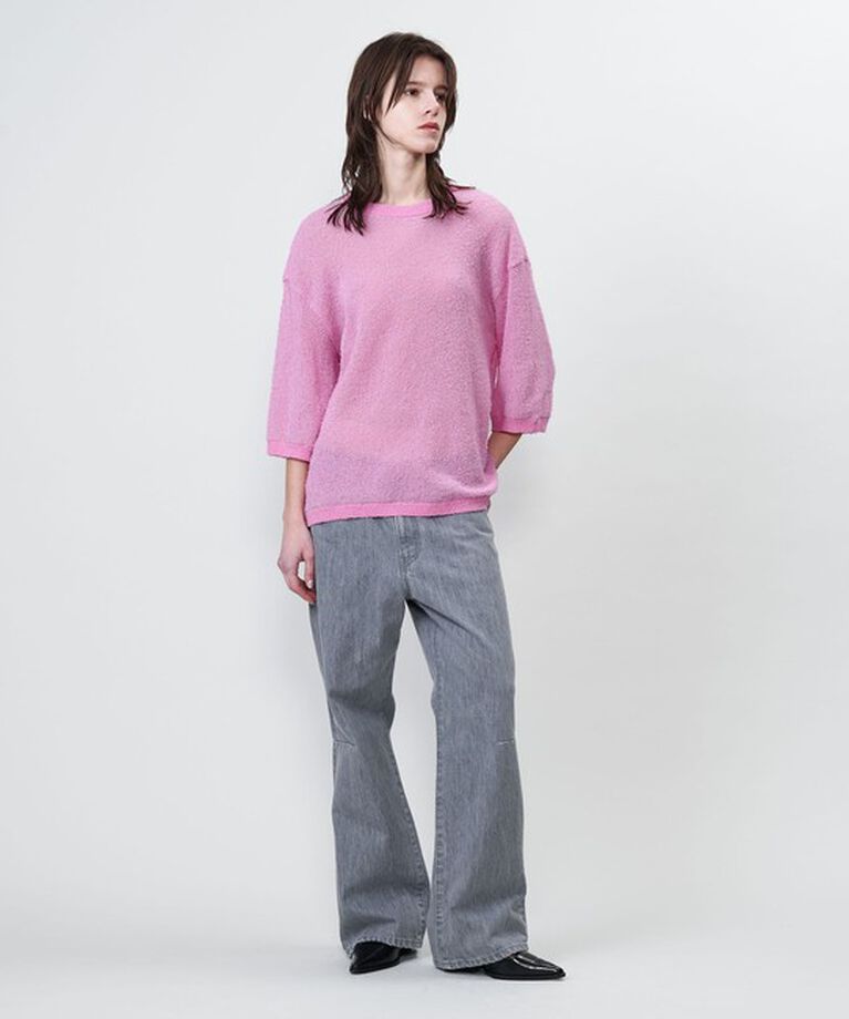 ASTRAET「＜ASTRAET＞14G クルーネック ショートスリーブニット」|ニット・セーター|