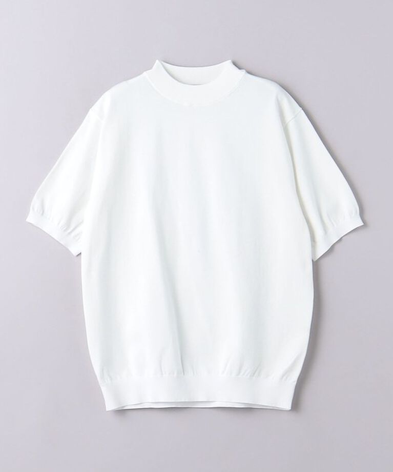 UNITED ARROWS「ショートスリーブ モックネックニット UA COZY ーウォッシャブル・抗菌防臭ー」|ニット・セーター|