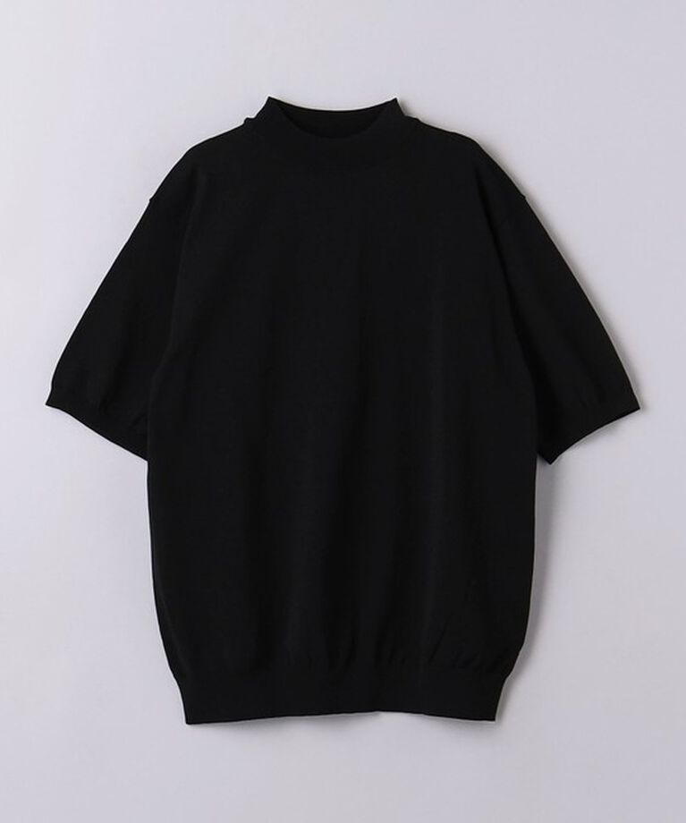 UNITED ARROWS「ショートスリーブ モックネックニット UA COZY ーウォッシャブル・抗菌防臭ー」|ニット・セーター|