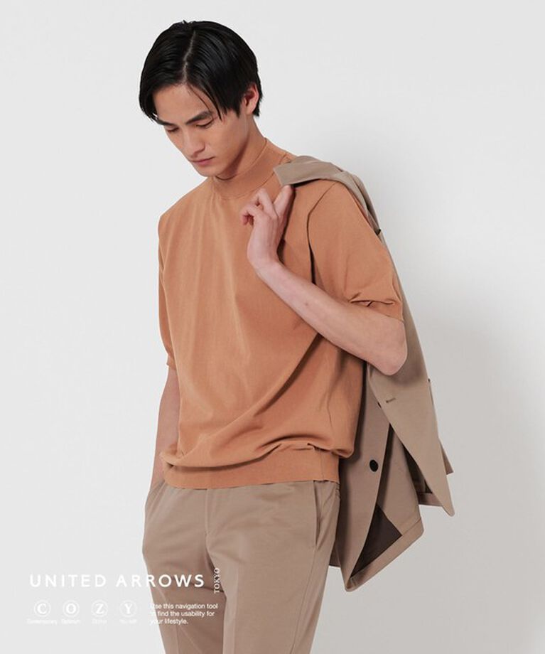 UNITED ARROWS「ショートスリーブ モックネックニット UA COZY ーウォッシャブル・抗菌防臭ー」|ニット・セーター|SHERBET