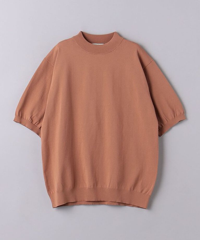 UNITED ARROWS「ショートスリーブ モックネックニット UA COZY ーウォッシャブル・抗菌防臭ー」|ニット・セーター|