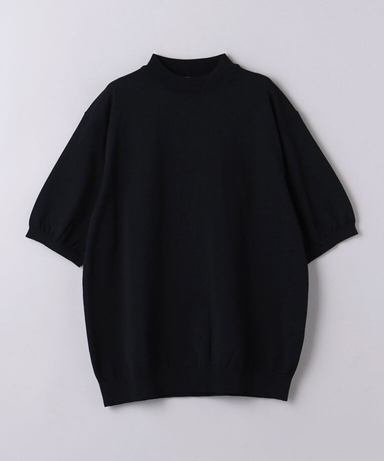 UNITED ARROWS「ショートスリーブ モックネックニット UA COZY ーウォッシャブル・抗菌防臭ー」|ニット・セーター|
