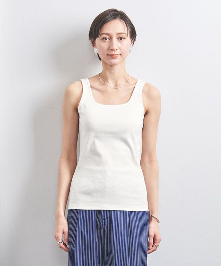 UNITED ARROWS「コットン スクエア タンクトップ」|タンクトップ|
