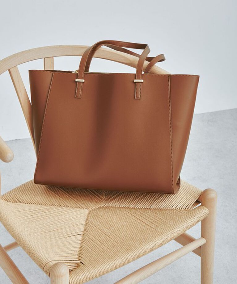 UNITED ARROWS green label relaxing「【WEB限定】ワンポイント シンプル トートバッグ（ソフトPCバッグ付） / A4 / 通勤」|トートバッグ|MD.BROWN