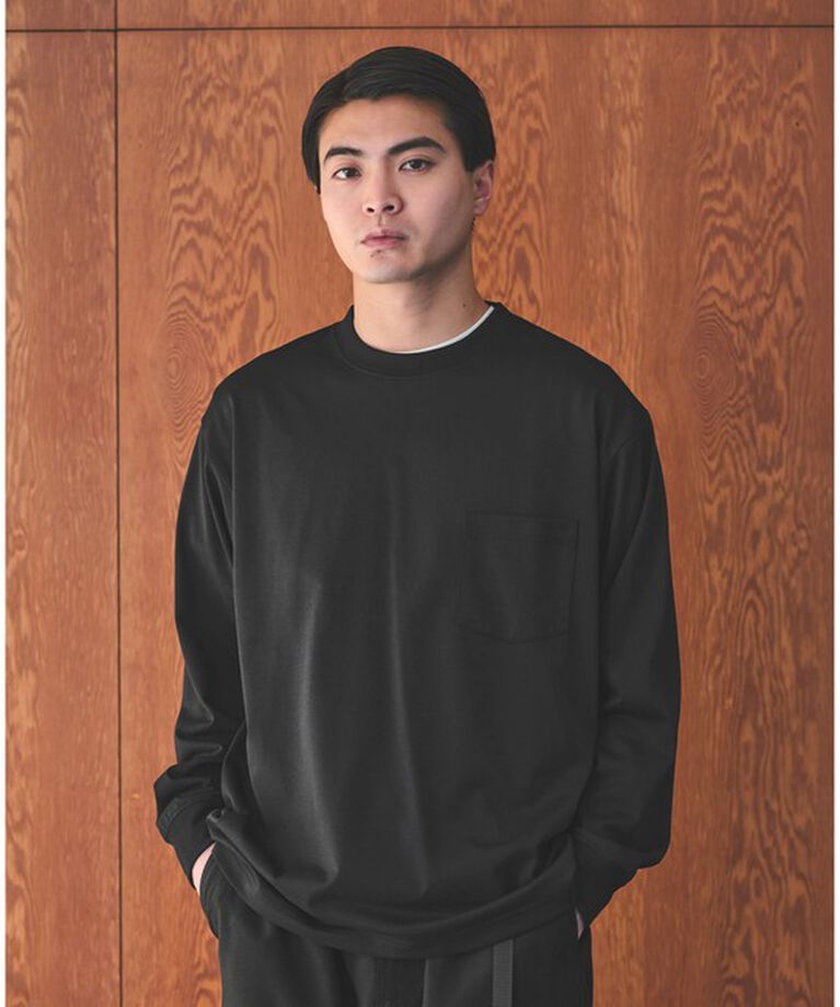 UNITED ARROWS green label relaxing「ドライ ジャージ クルーネック Tシャツ -吸水速乾-」|Tシャツ・カットソー|BLACK