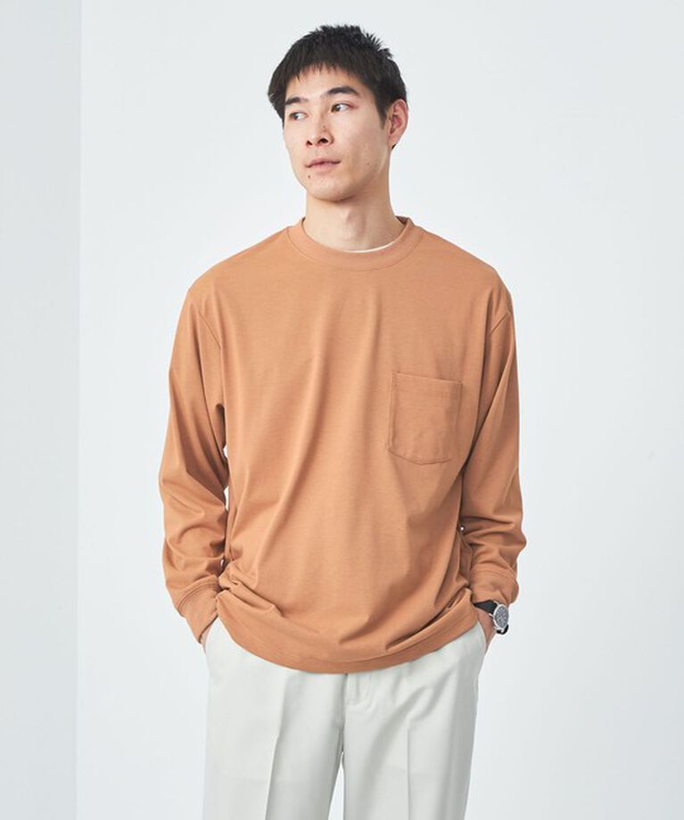 UNITED ARROWS green label relaxing「ドライ ジャージ クルーネック Tシャツ -吸水速乾-」|Tシャツ・カットソー|ORANGE
