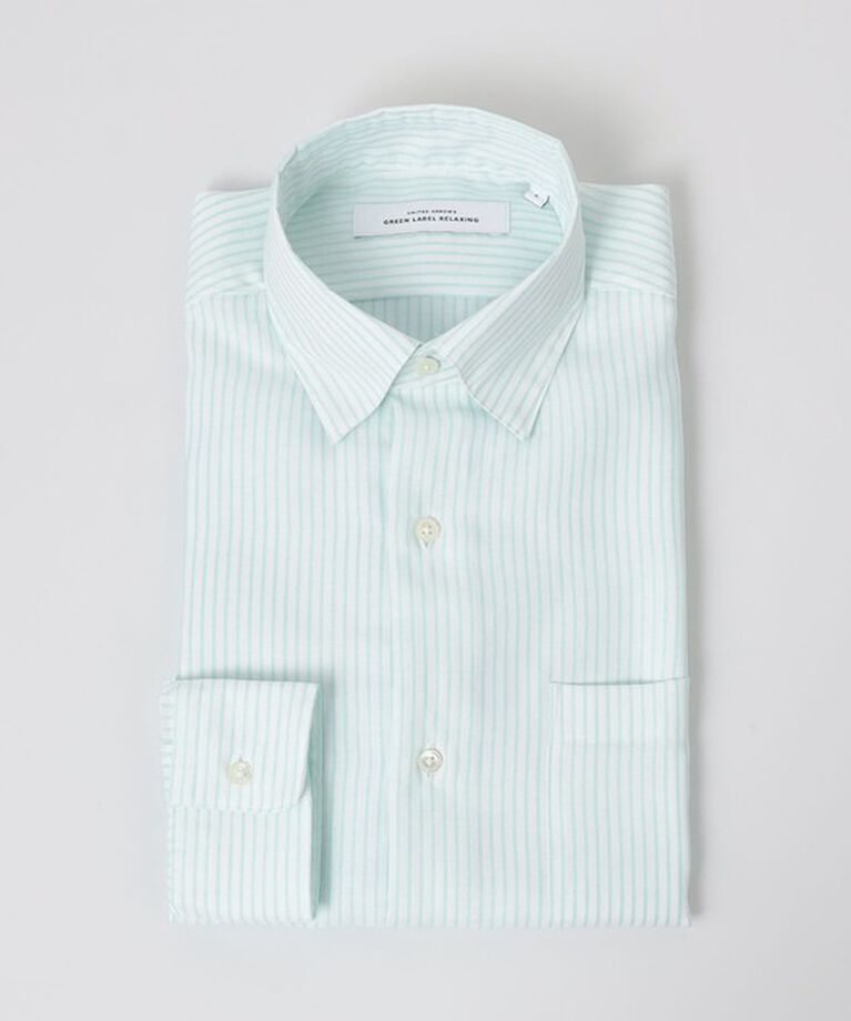 UNITED ARROWS green label relaxing「エブリット コットンオックス ストライプ スナップ ボタンダウン シャツ -イージーアイロン-」|シャツ・ブラウス|