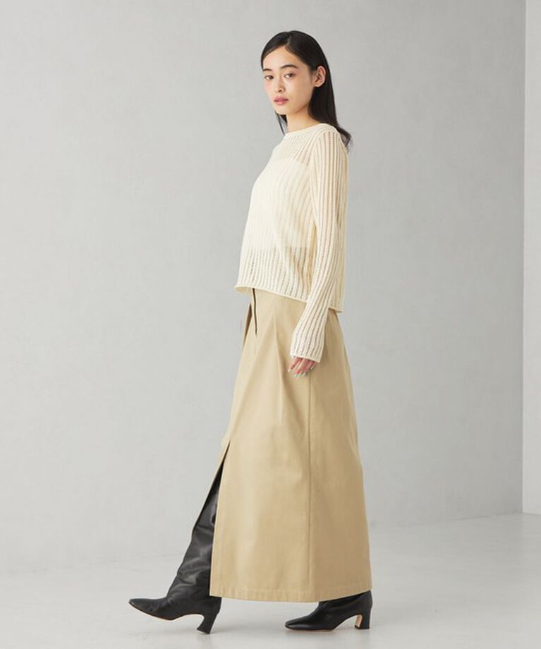 EMMEL REFINES「＜EMMEL REFINES＞EM ハリヌキ ロングスリーブ ニット プルオーバー」|ニット・セーター|