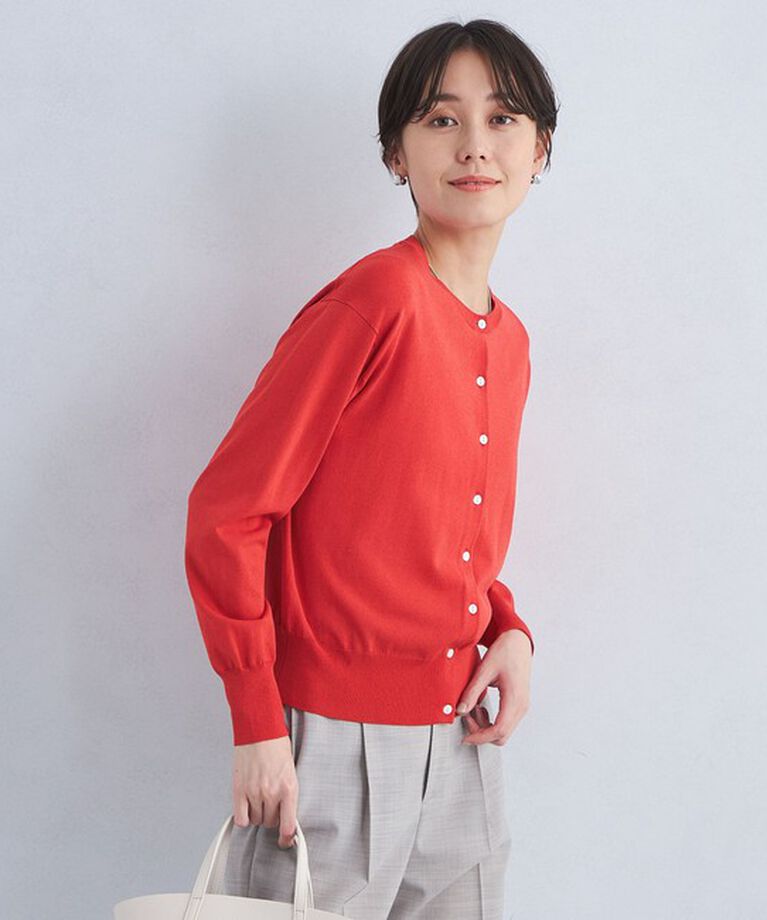 UNITED ARROWS green label relaxing「ドラキー クルーネック ニット カーディガン」|カーディガン|RED