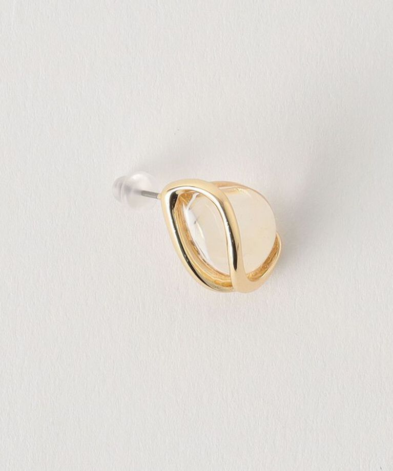 UNITED ARROWS green label relaxing「クリア シズク メタルフレーム ピアス」|ピアス|