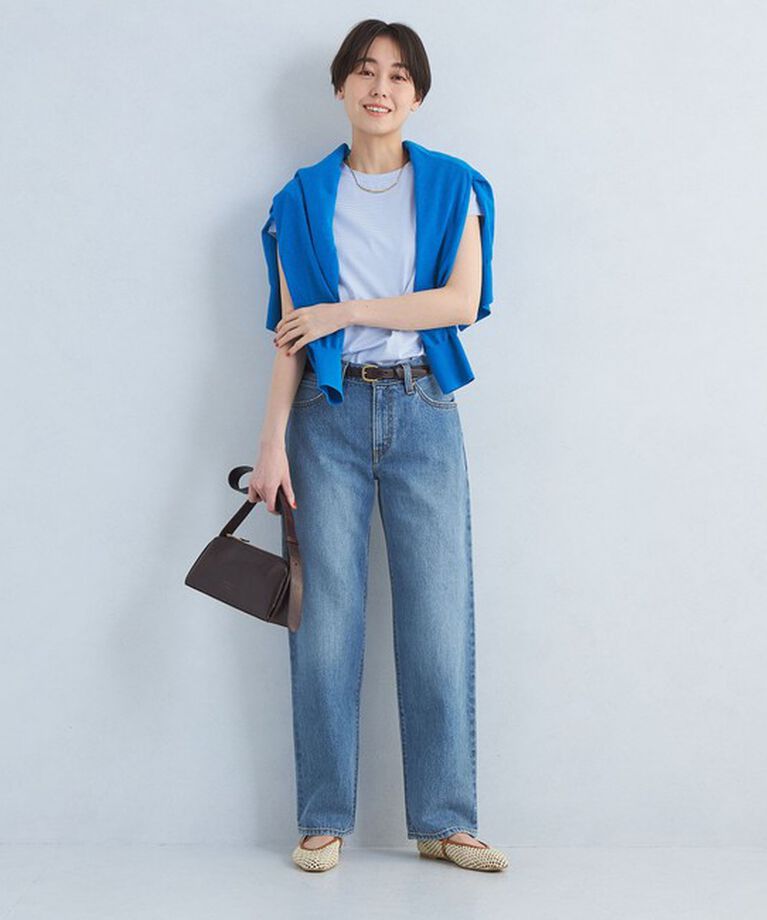 UNITED ARROWS green label relaxing「グロッシー フレンチスリーブ Tシャツ -抗菌防臭・制菌-」|Tシャツ・カットソー|