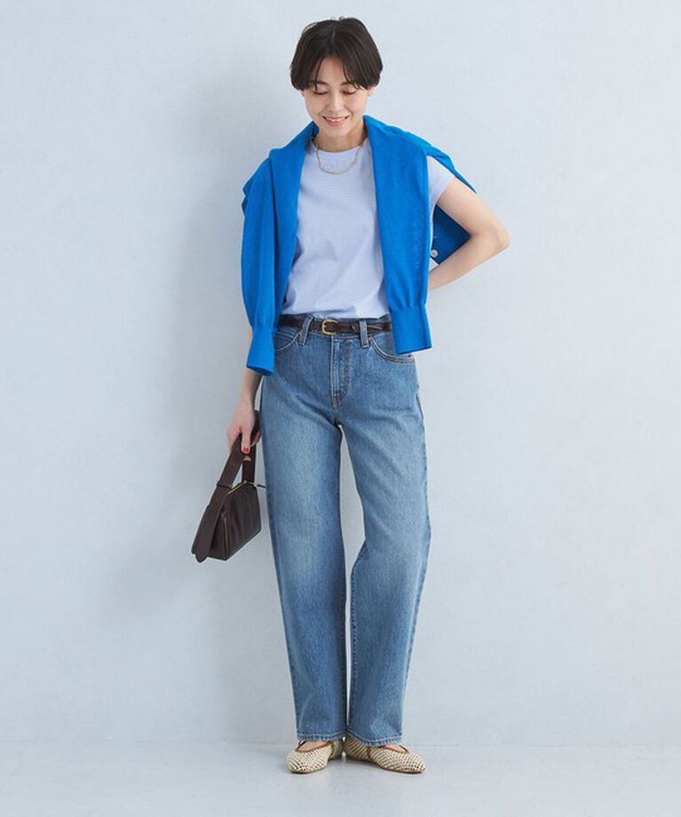 UNITED ARROWS green label relaxing「グロッシー フレンチスリーブ Tシャツ -抗菌防臭・制菌-」|Tシャツ・カットソー|