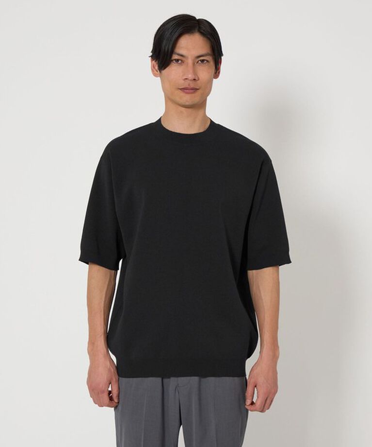 UNITED ARROWS green label relaxing「A+ リネンミックス ミラノ クルーネック 半袖 ニット」|ニット・セーター|