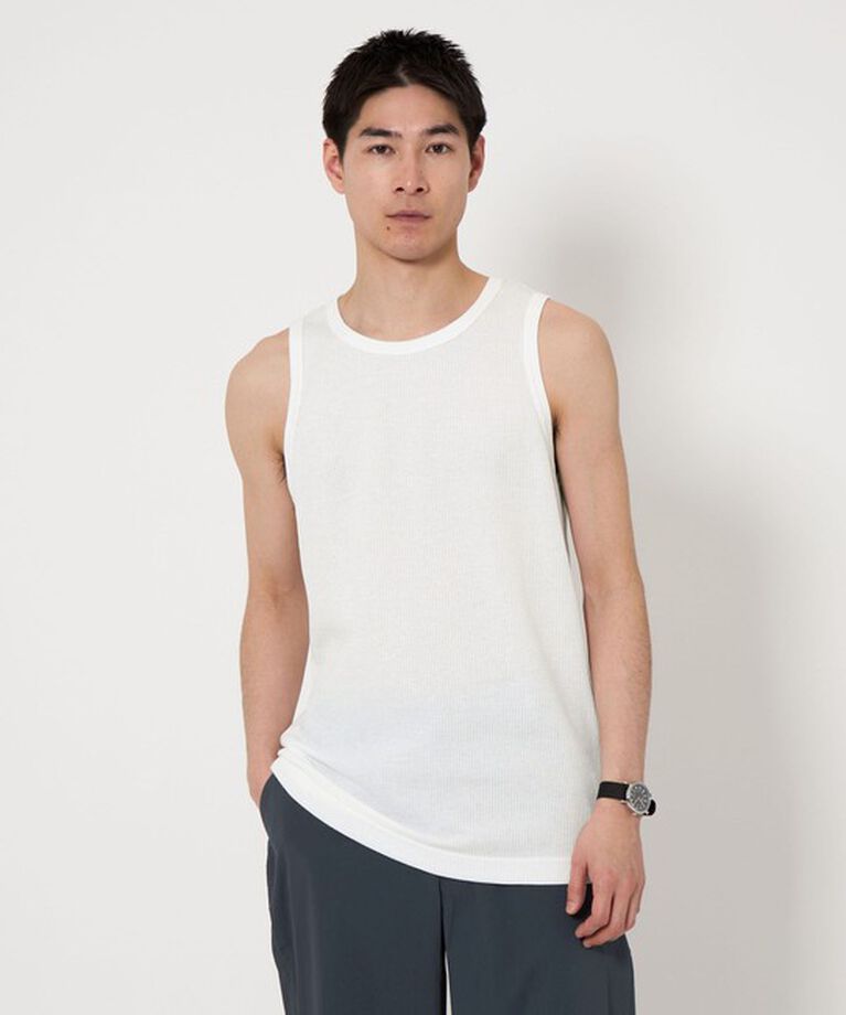 UNITED ARROWS green label relaxing「ドライ ワッフル タンクトップ -吸水速乾-」|タンクトップ|WHITE