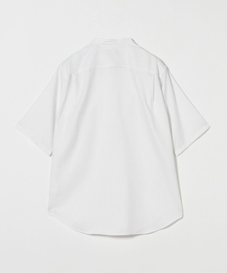 UNITED ARROWS green label relaxing「W/R オックス ストライプ バンドカラー 半袖 シャツ」|シャツ・ブラウス|
