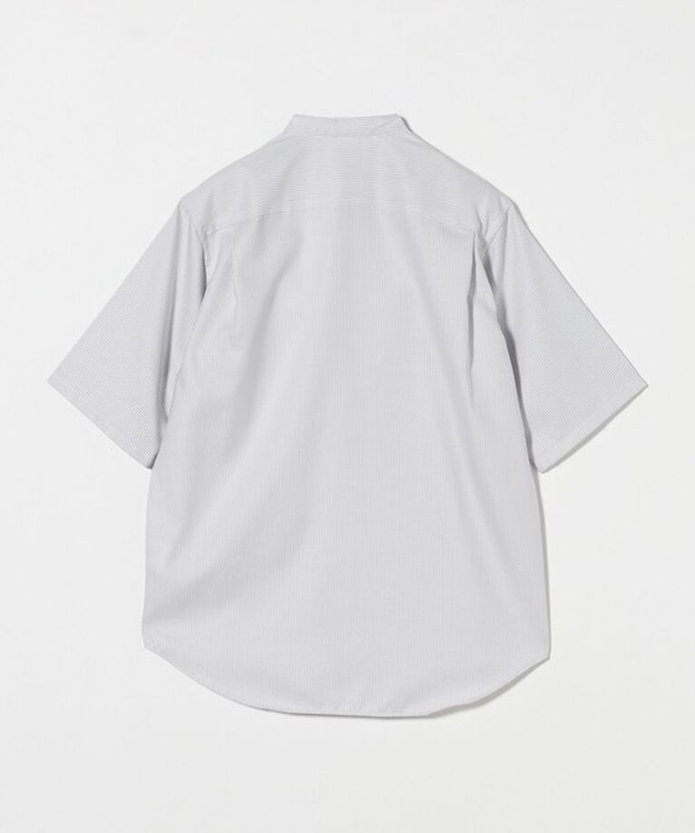 UNITED ARROWS green label relaxing「W/R オックス ストライプ バンドカラー 半袖 シャツ」|シャツ・ブラウス|