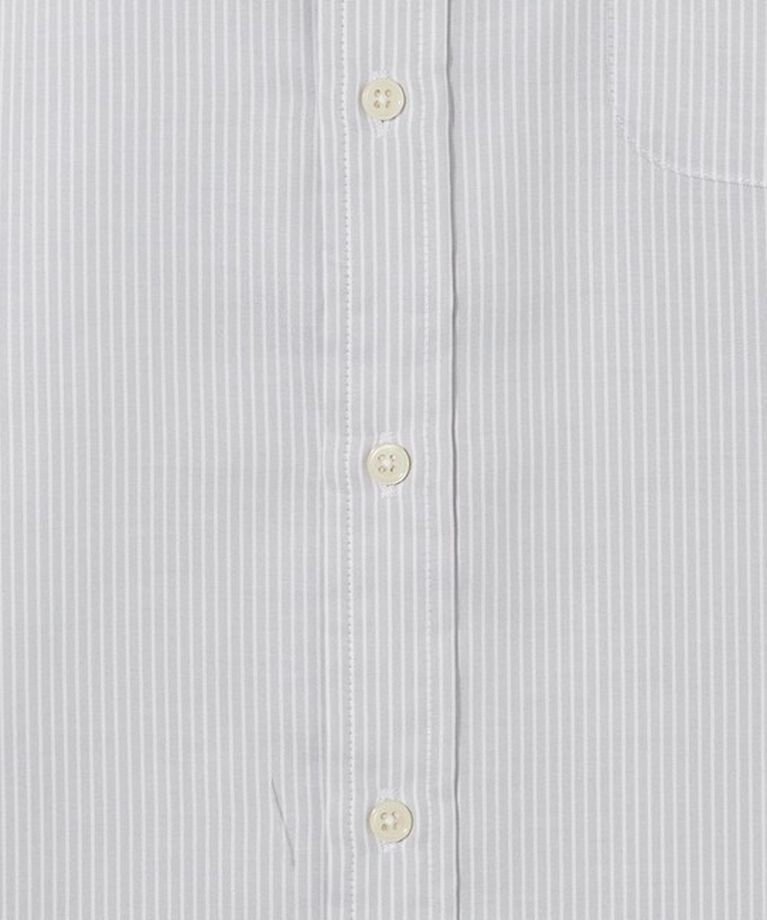UNITED ARROWS green label relaxing「W/R オックス ストライプ バンドカラー 半袖 シャツ」|シャツ・ブラウス|