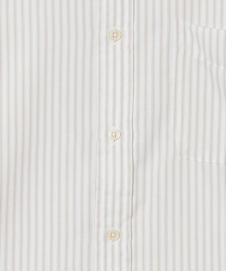 UNITED ARROWS green label relaxing「W/R オックス ストライプ バンドカラー 半袖 シャツ」|シャツ・ブラウス|