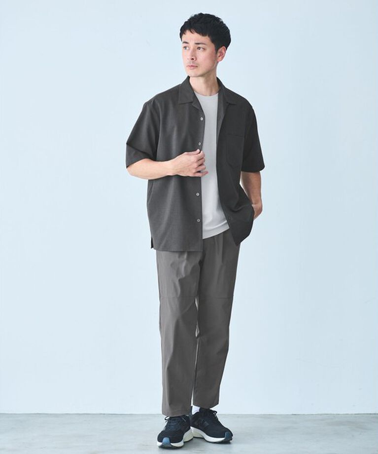 UNITED ARROWS green label relaxing「【WEB限定】JUST fit ドライ オープンカラー ショート スリーブ 半袖 シャツ -ストレッチ・吸水速乾-」|シャツ・ブラウス|