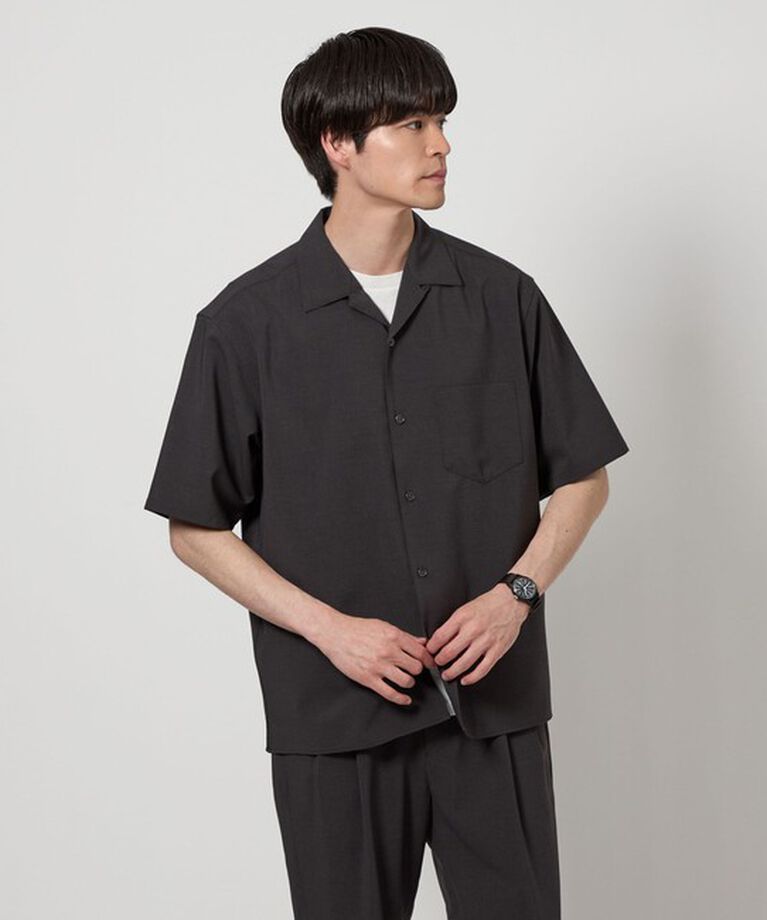 UNITED ARROWS green label relaxing「【WEB限定】JUST fit ドライ オープンカラー ショート スリーブ 半袖 シャツ -ストレッチ・吸水速乾-」|シャツ・ブラウス|