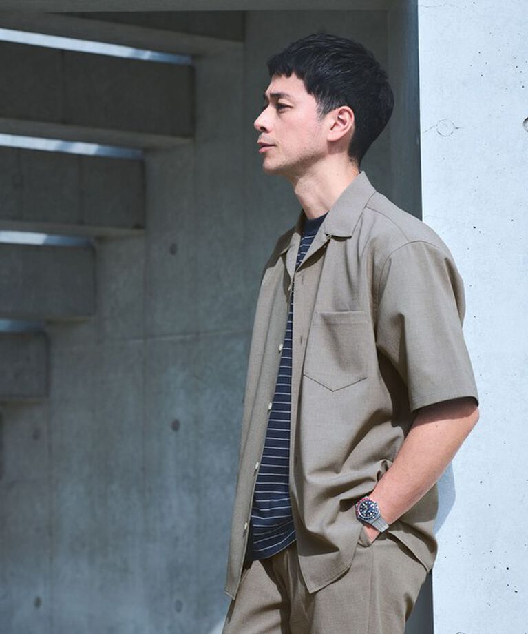 UNITED ARROWS green label relaxing「【WEB限定】JUST fit ドライ オープンカラー ショート スリーブ 半袖 シャツ -ストレッチ・吸水速乾-」|シャツ・ブラウス|