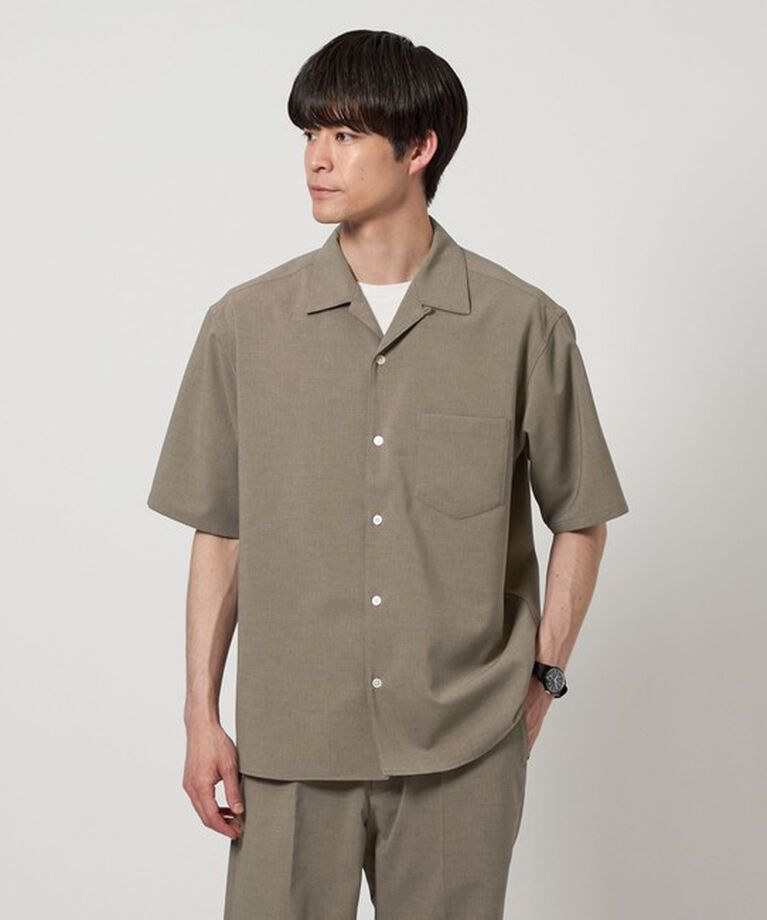 UNITED ARROWS green label relaxing「【WEB限定】JUST fit ドライ オープンカラー ショート スリーブ 半袖 シャツ -ストレッチ・吸水速乾-」|シャツ・ブラウス|