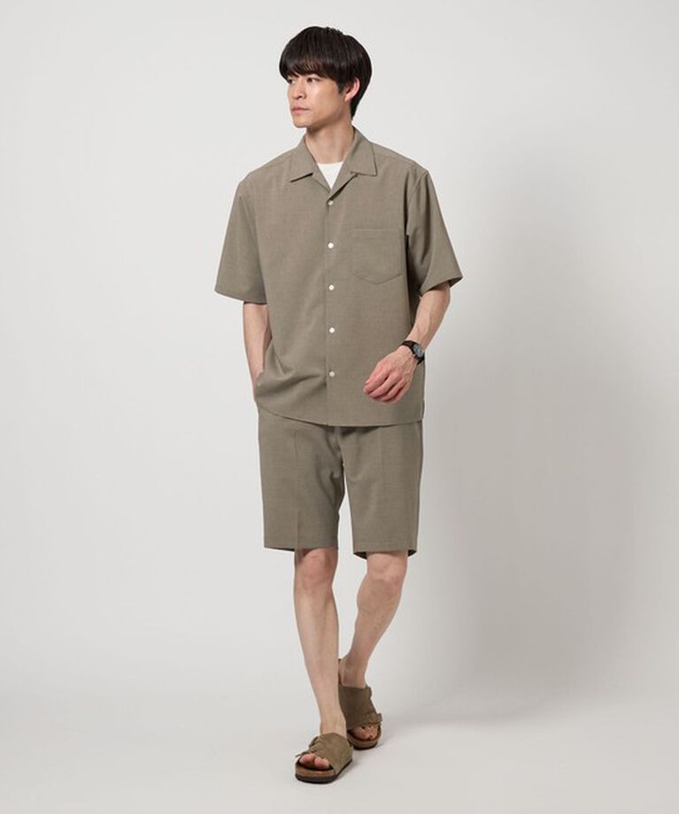 UNITED ARROWS green label relaxing「【WEB限定】JUST fit ドライ オープンカラー ショート スリーブ 半袖 シャツ -ストレッチ・吸水速乾-」|シャツ・ブラウス|