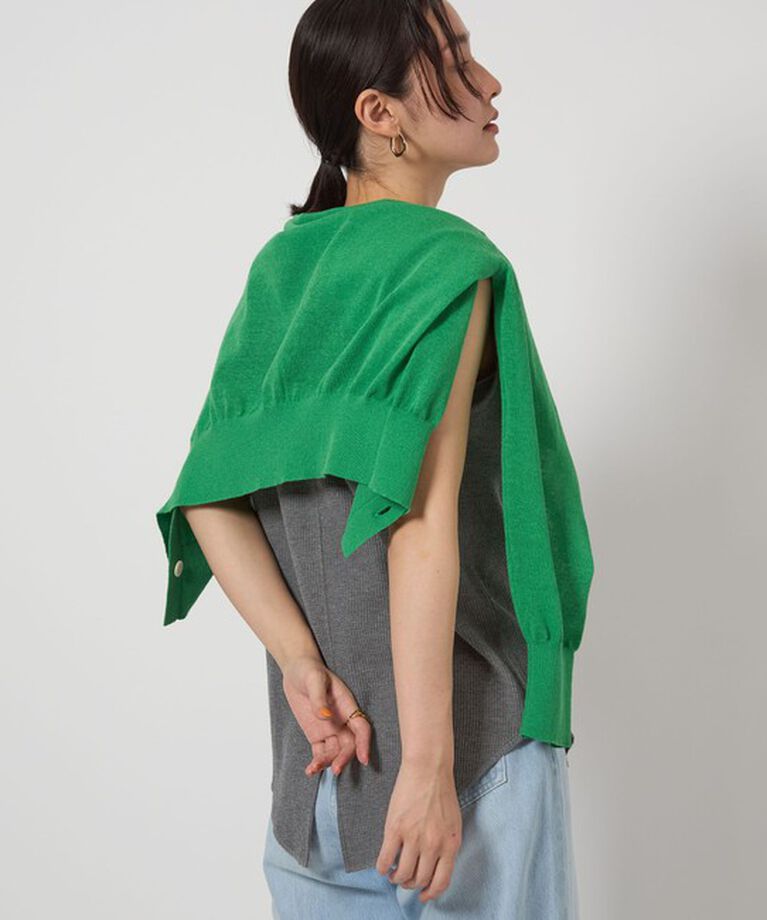 UNITED ARROWS green label relaxing「【WEB限定】＜at ease＞ワッフル ノースリーブ Tシャツ」|Tシャツ・カットソー|