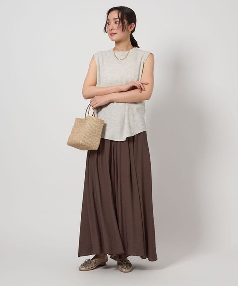 UNITED ARROWS green label relaxing「【WEB限定】＜at ease＞ワッフル ノースリーブ Tシャツ」|Tシャツ・カットソー|