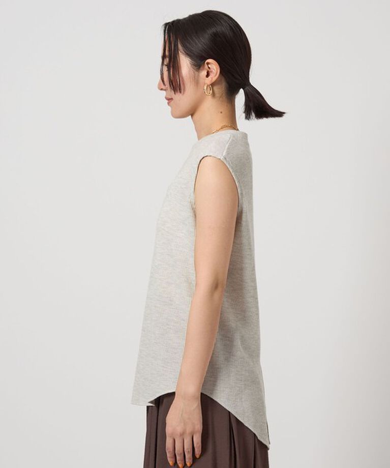 UNITED ARROWS green label relaxing「【WEB限定】＜at ease＞ワッフル ノースリーブ Tシャツ」|Tシャツ・カットソー|