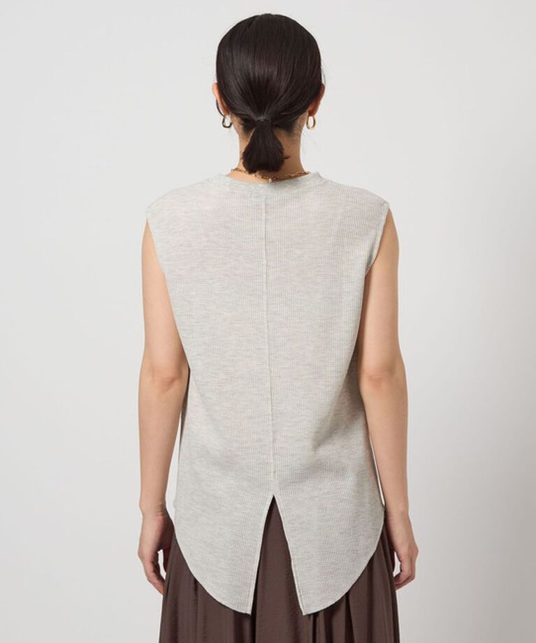 UNITED ARROWS green label relaxing「【WEB限定】＜at ease＞ワッフル ノースリーブ Tシャツ」|Tシャツ・カットソー|