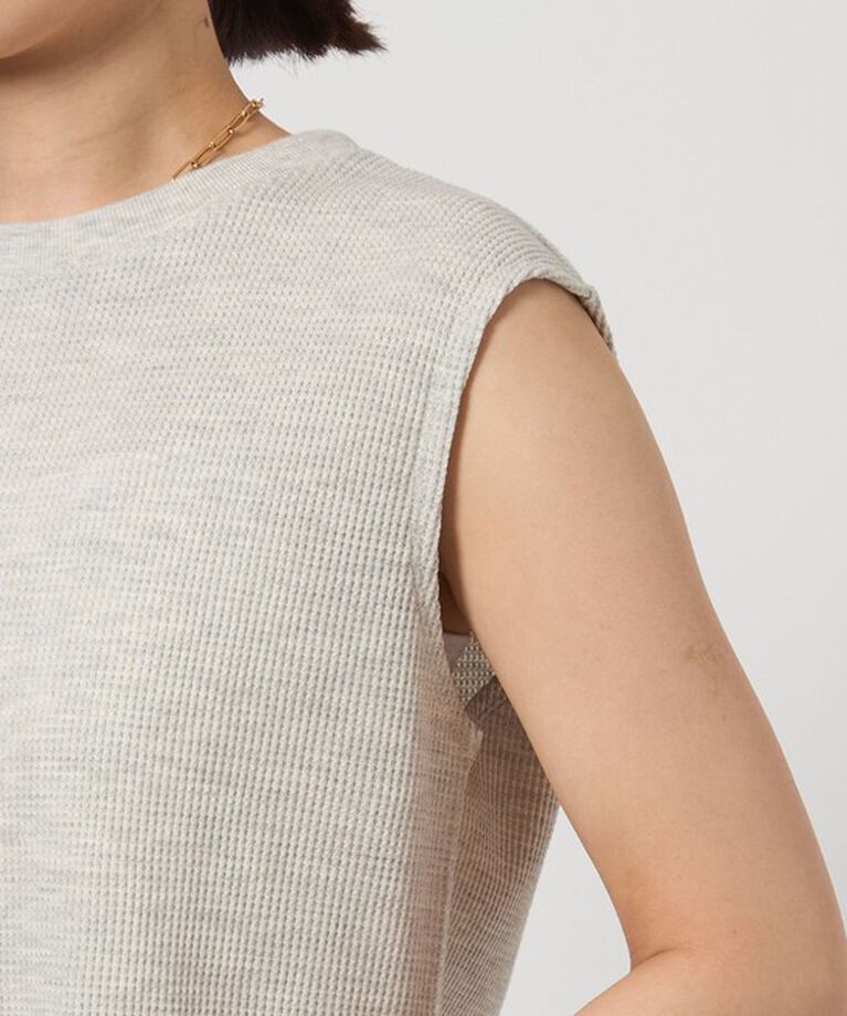 UNITED ARROWS green label relaxing「【WEB限定】＜at ease＞ワッフル ノースリーブ Tシャツ」|Tシャツ・カットソー|