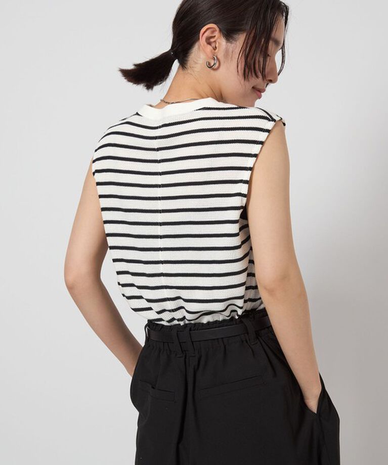 UNITED ARROWS green label relaxing「【WEB限定】＜at ease＞ワッフル ノースリーブ Tシャツ」|Tシャツ・カットソー|